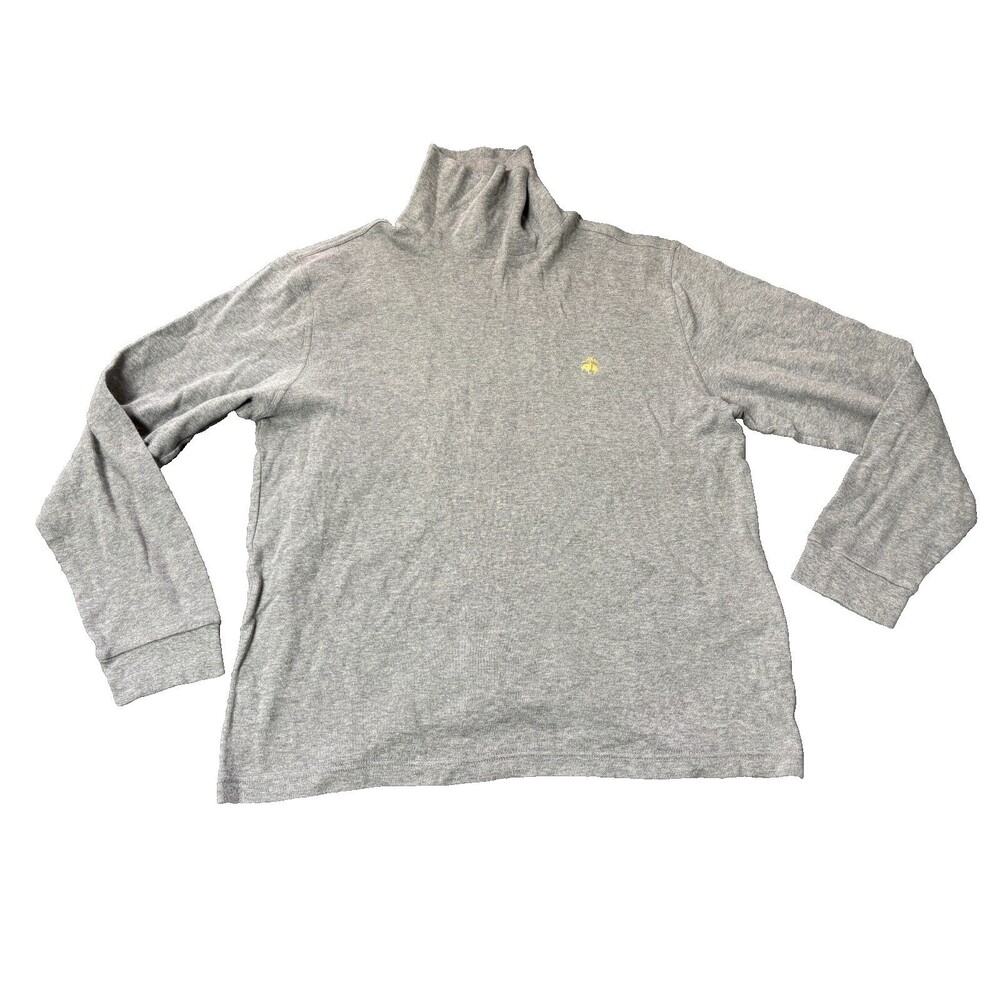 Brooks Brothers Long Sleeve Shirt Womes Medium Gray Turtle Neck Cotton Top